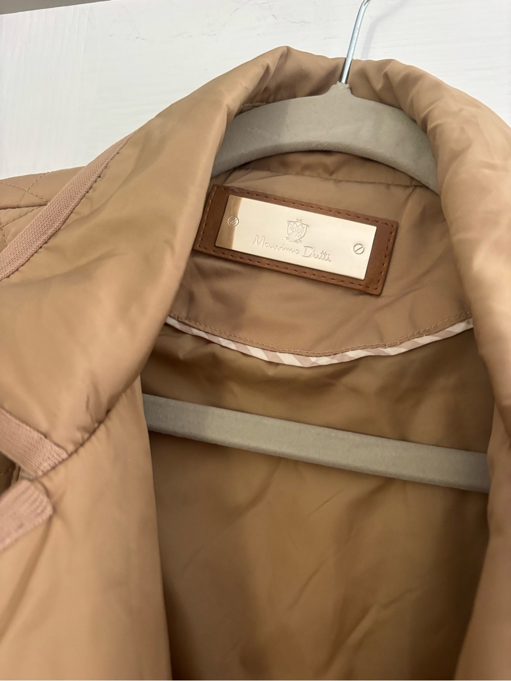 Massimo Dutti Quilted Puffer Jacket in Tan - Picture 2 of 10
